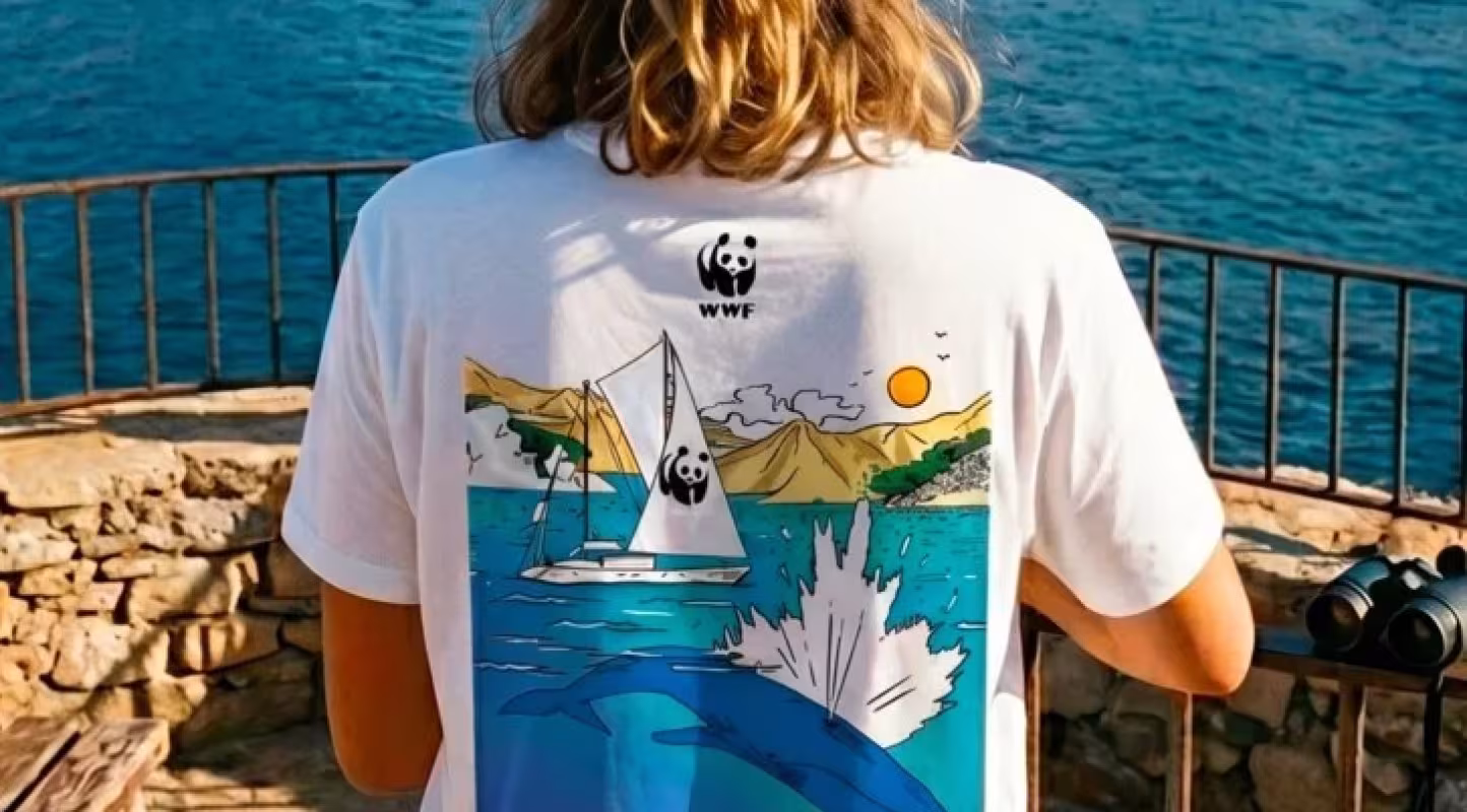 tshirt boutique blue panda baleine